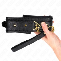 Kink Vegan Leather Adjustable Collar with Leash