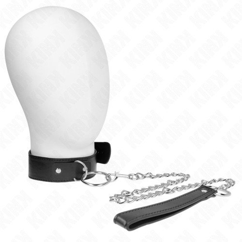 Kink Adjustable Collar with Leash Model 4 for BDSM