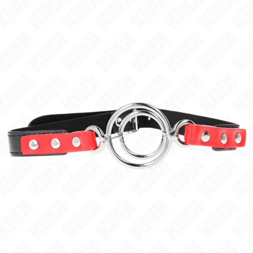 Kink Gag with Multiple O-Rings Red Adjustable