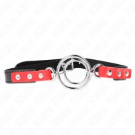 Kink Gag with Multiple O-Rings Red Adjustable