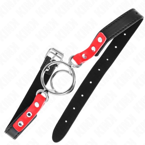 Kink Gag with Multiple O-Rings Red Adjustable