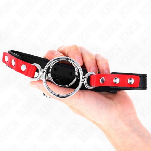 Kink Gag with Multiple O-Rings Red Adjustable