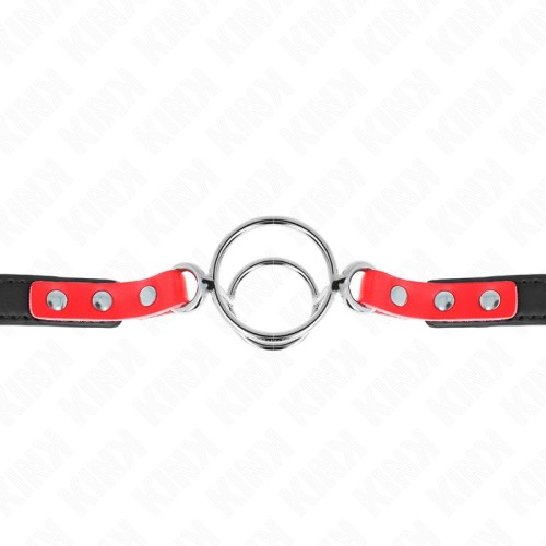 Kink Gag with Multiple O-Rings Red Adjustable