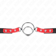 Kink Gag with Multiple O-Rings Red Adjustable