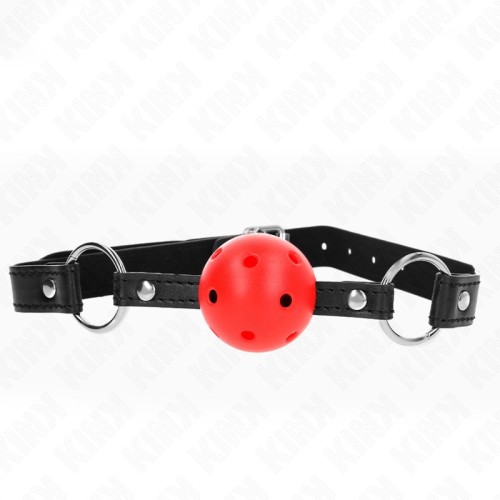 Kink Red Hollow Ball Gag Model 1 - BDSM Accessory