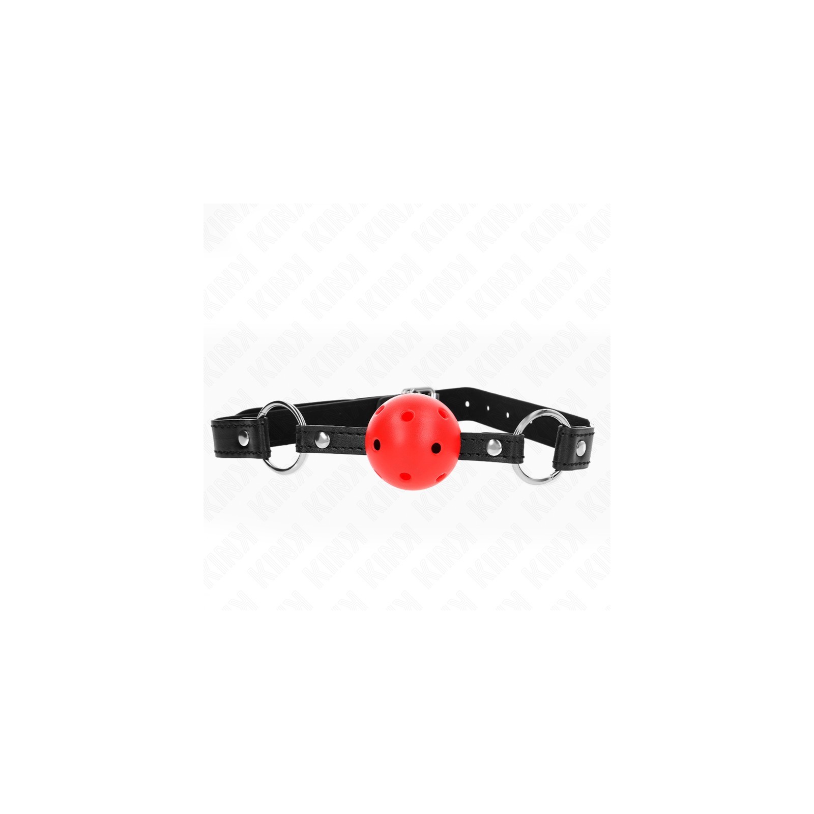 Kink Red Hollow Ball Gag Model 1 - BDSM Accessory