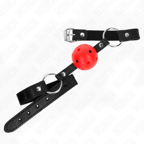 Kink Red Hollow Ball Gag Model 1 - BDSM Accessory