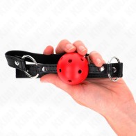 Kink Red Hollow Ball Gag Model 1 - BDSM Accessory