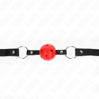 Kink Red Hollow Ball Gag Model 1 - BDSM Accessory