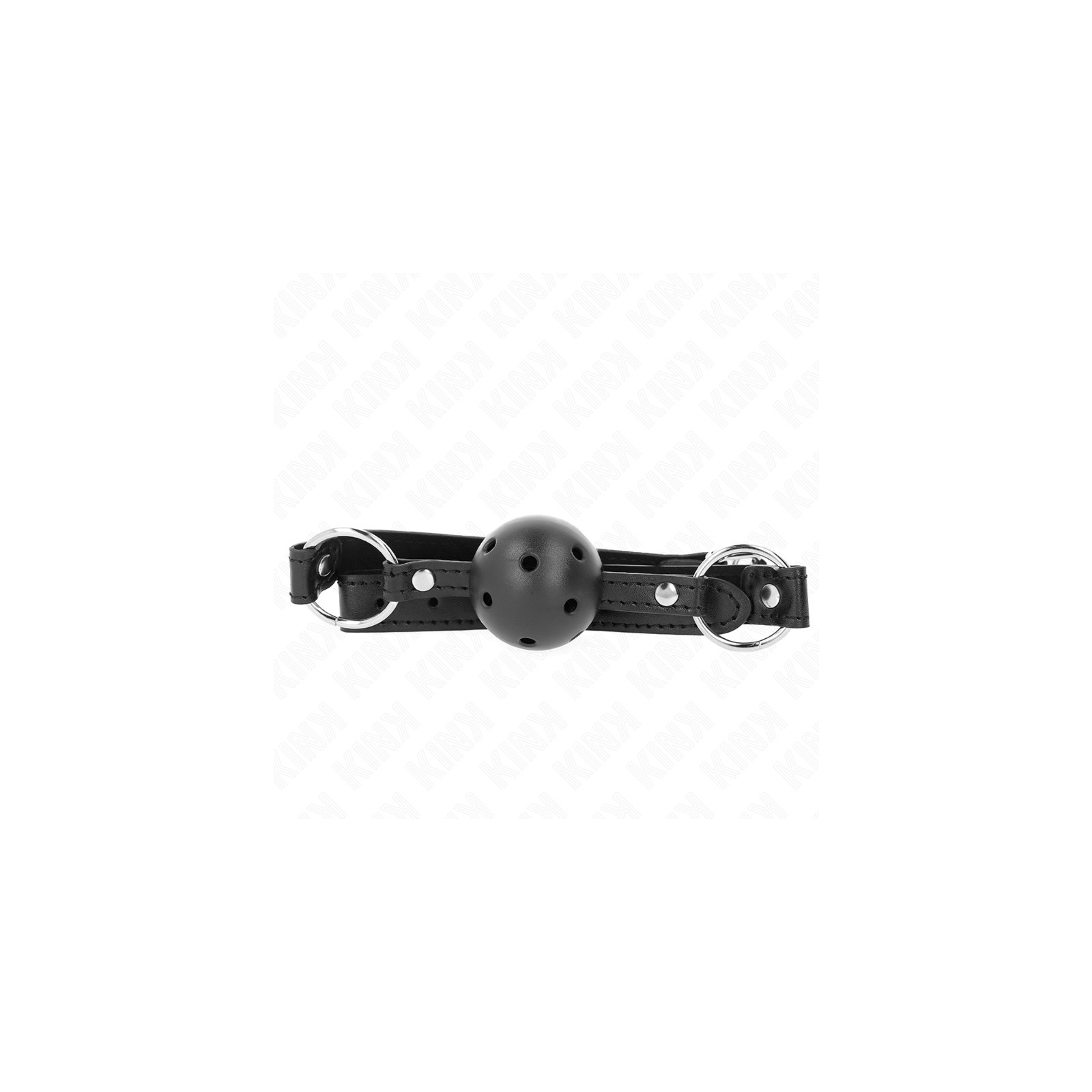 Kink - Hard Hollow Ball Gag 4.5 Cm Black Model 1 63.5 X 2 Cm