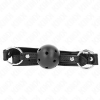 Kink - Hard Hollow Ball Gag 4.5 Cm Black Model 1 63.5 X 2 Cm