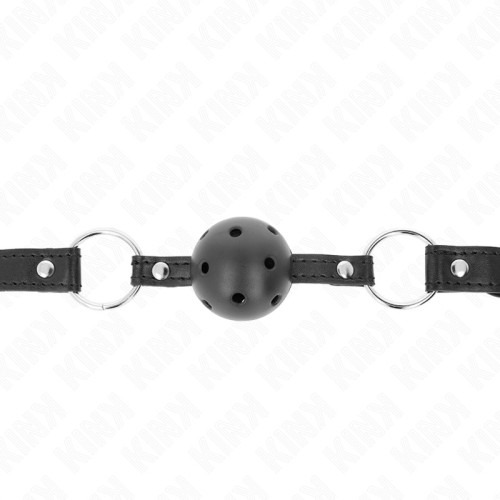 Kink - Hard Hollow Ball Gag 4.5 Cm Black Model 1 63.5 X 2 Cm