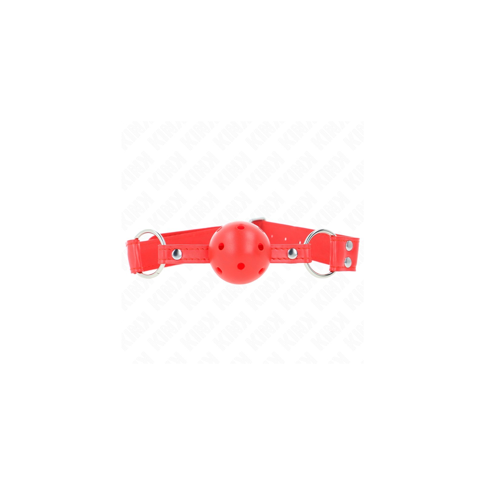 Kink Hollow Ball Gag 4.5 Cm Red - High Quality BDSM