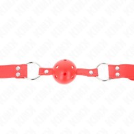 Kink Hollow Ball Gag 4.5 Cm Red - High Quality BDSM