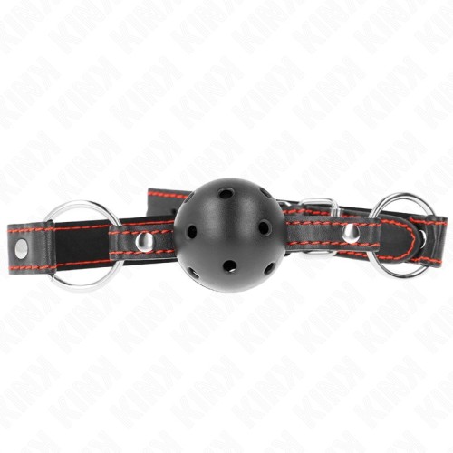 Kink Ball Gag Hollow Black 4.5cm