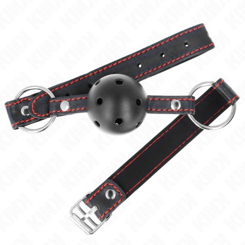 Kink Ball Gag Hollow Black 4.5cm