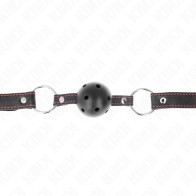 Kink Ball Gag Hollow Black 4.5cm