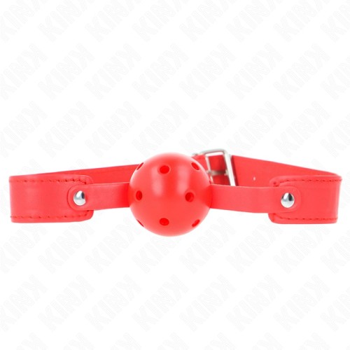 Kink Breathable Red Ball Gag 4.5 cm - BDSM Essential