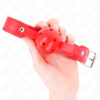 Kink Breathable Red Ball Gag 4.5 cm - BDSM Essential