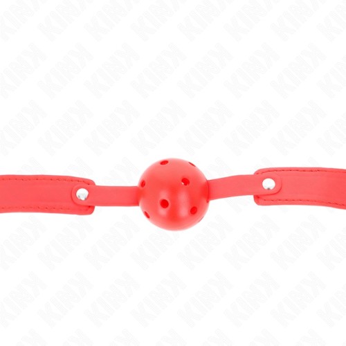 Kink Breathable Red Ball Gag 4.5 cm - BDSM Essential