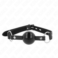 Kink - 4cm TPE Ball Gag with Lock Black