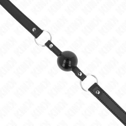 Kink - 4cm TPE Ball Gag with Lock Black