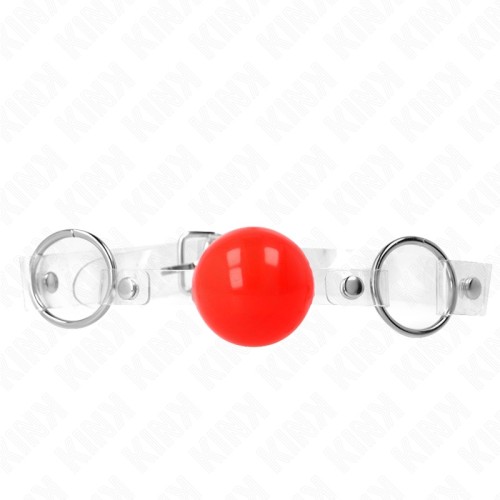 Kink Red Adjustable PVC Ball Gag