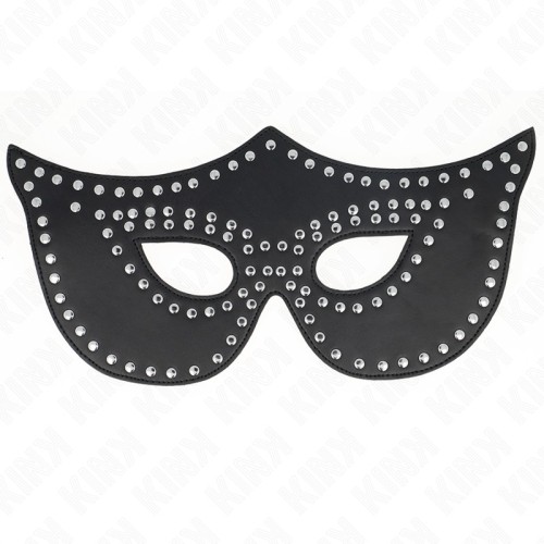 Kink - Faux Leather Mask with Studs Model 2 30 x 12 cm