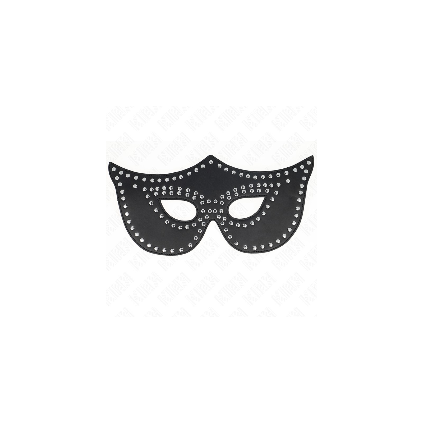 Kink - Faux Leather Mask with Studs Model 2 30 x 12 cm