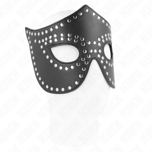 Kink - Faux Leather Mask with Studs Model 2 30 x 12 cm