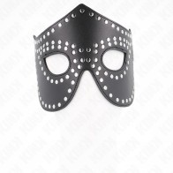 Kink - Faux Leather Mask with Studs Model 2 30 x 12 cm