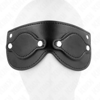 Kink Faux Leather Mask with Detachable Eye Covers for Sensual Play