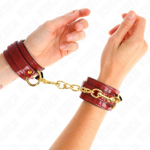 Kink Joanna Angel Red Cuffs with Chain