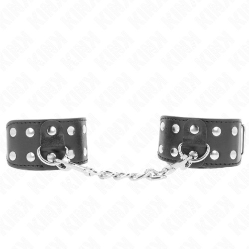 Kink Studded Adjustable Wrist Cuffs Black