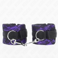 Kink Short Lace Velvet Wrist Cuffs - Style and Control