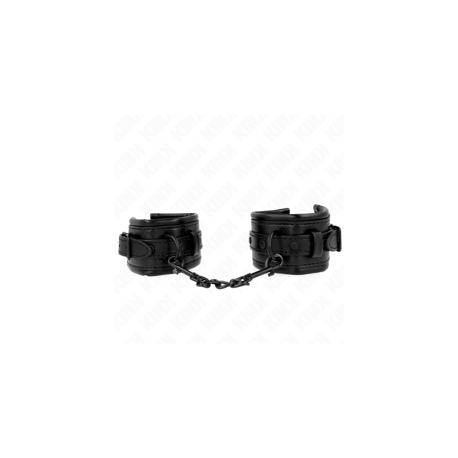 Kink Adjustable Black Wrist Cuffs for BDSM Play