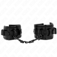 Kink - Muñequeras Ajustables Negras para Juegos BDSM