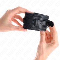 Kink Adjustable Black Wrist Cuffs for BDSM Play