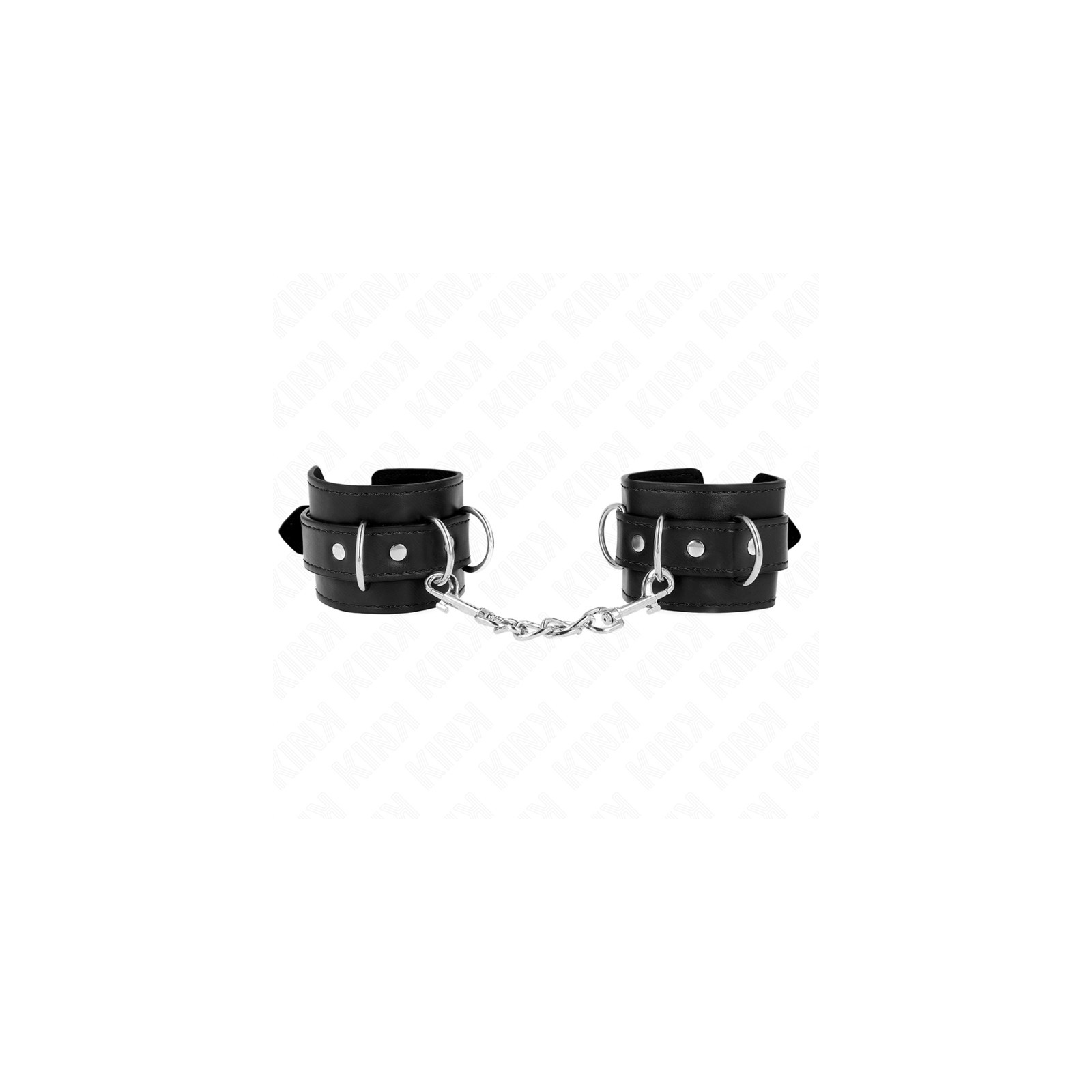 Kink Adjustable Cuffs with 3 D Rings Black