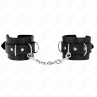 Kink Adjustable Cuffs with 3 D Rings Black