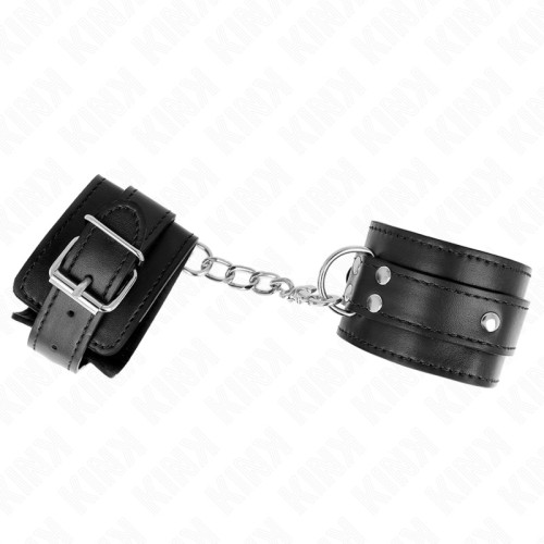 Kink Adjustable Cuffs with 3 D Rings Black