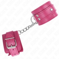 Kink Adjustable Wrist Cuffs with D-Rings - Pink