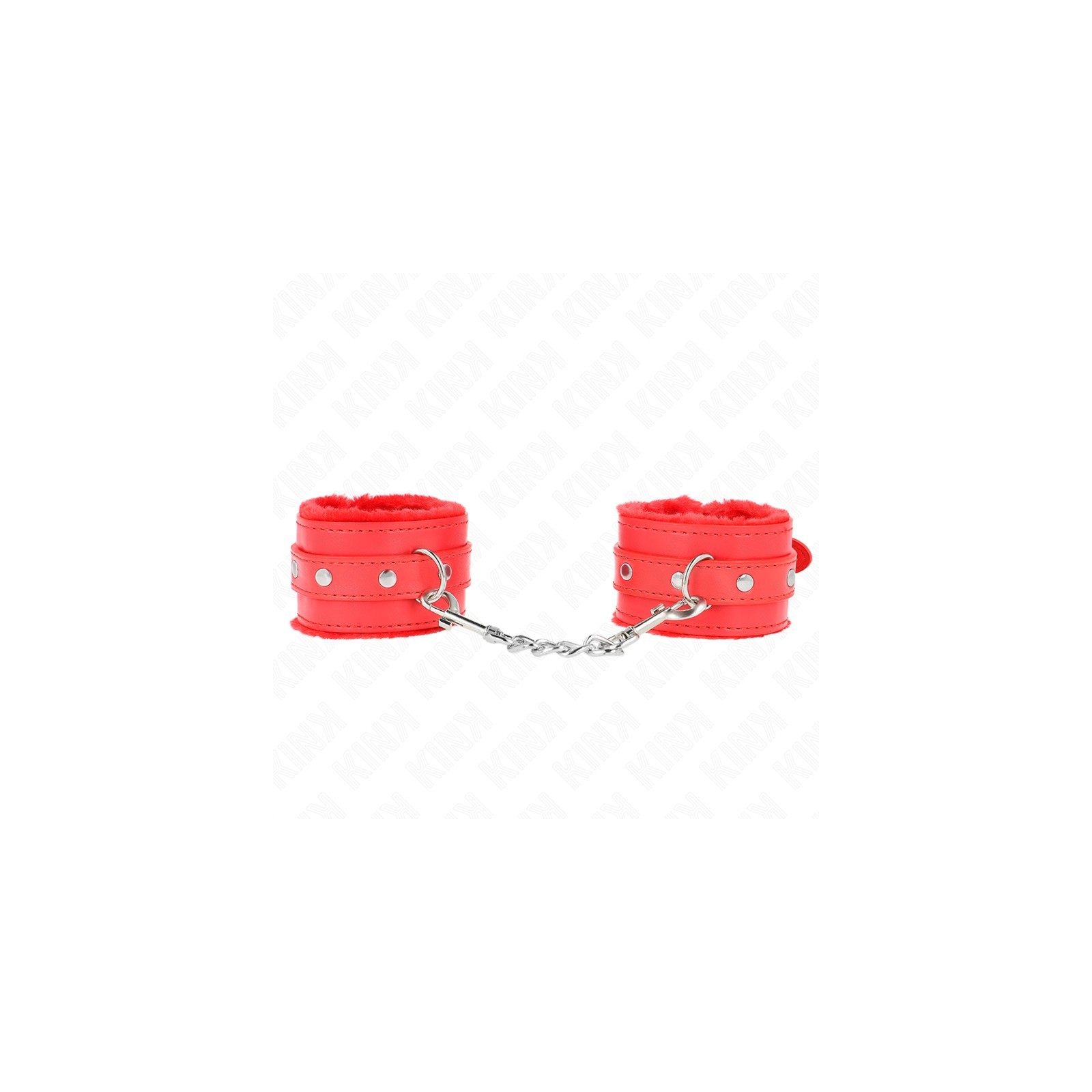 Kink Premium Padded Wrist Cuffs Red Adjustable Strap 17-29 cm