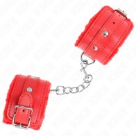 Kink Premium Padded Wrist Cuffs Red Adjustable Strap 17-29 cm