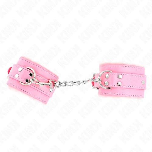 Kink Padded Pink Wrist Cuffs with Adjustable Strap