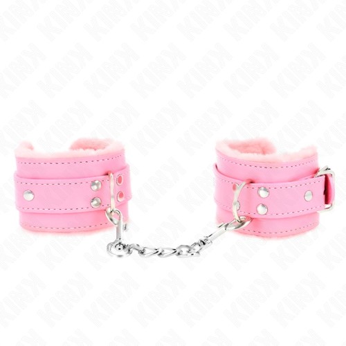 Kink Padded Pink Wrist Cuffs with Adjustable Strap