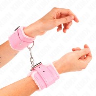 Kink Padded Pink Wrist Cuffs with Adjustable Strap