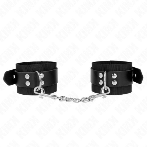 Kink Nylon Wrist Cuffs with Adjustable Leather Strap