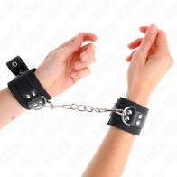 Kink Nylon Wrist Cuffs with Adjustable Leather Strap