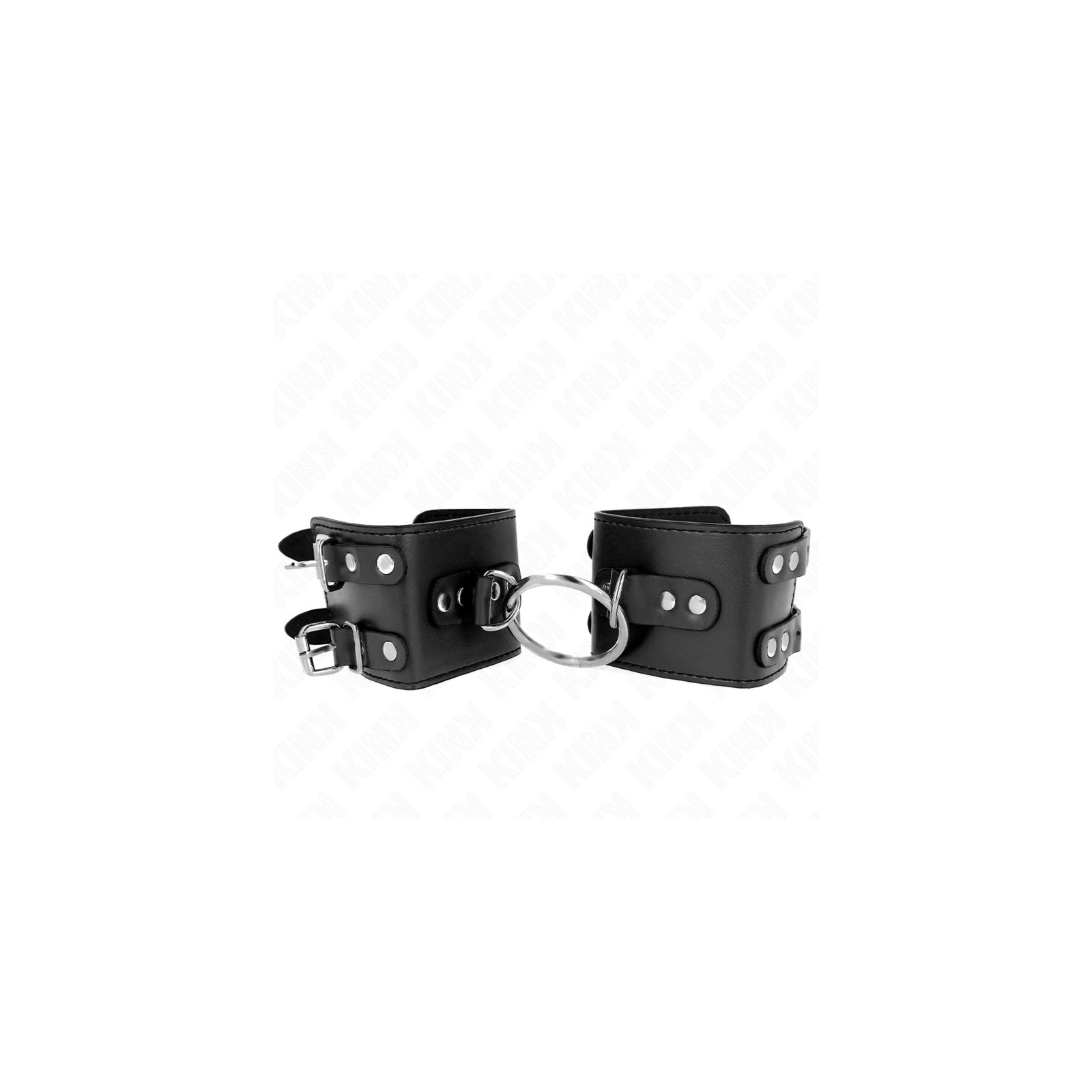 Kink Fixed Wrist Cuffs with Rings and Studs